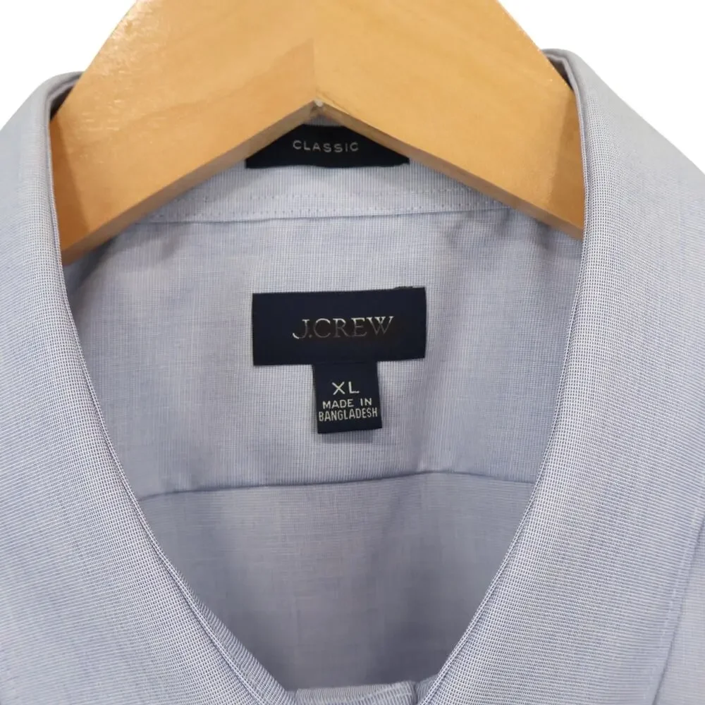 J.Crew Classic Bowery Wrinkle-free Dress Shirt Point Collar Fairweather Blue XL